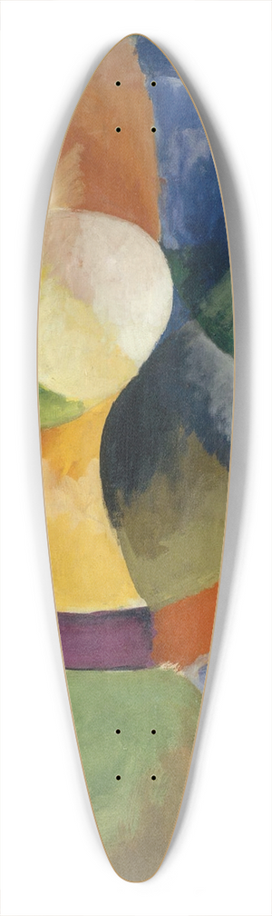 Robert Delaunay - Formes circulaires, Soleil n 2 39.3 inch art pintail longboard deck Robert Delaunay - Formes circulaires, Soleil n 2 39.3 inch art pintail longboard deck