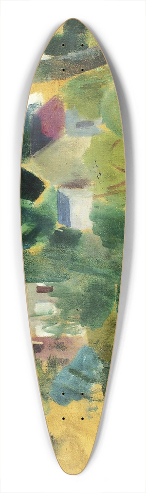 Robert Delaunay - Paysage Inachev 39.3 inch art pintail longboard deck Robert Delaunay - Paysage Inachev 39.3 inch art pintail longboard deck