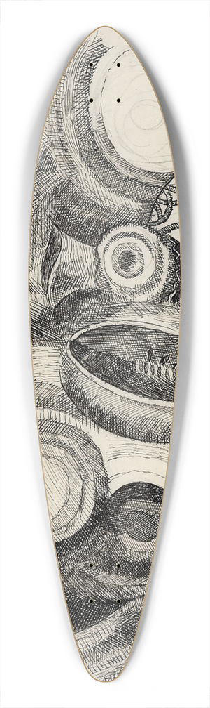 Robert Delaunay - Portuguese Still Life 39.3 inch art pintail longboard deck Robert Delaunay - Portuguese Still Life 39.3 inch art pintail longboard deck