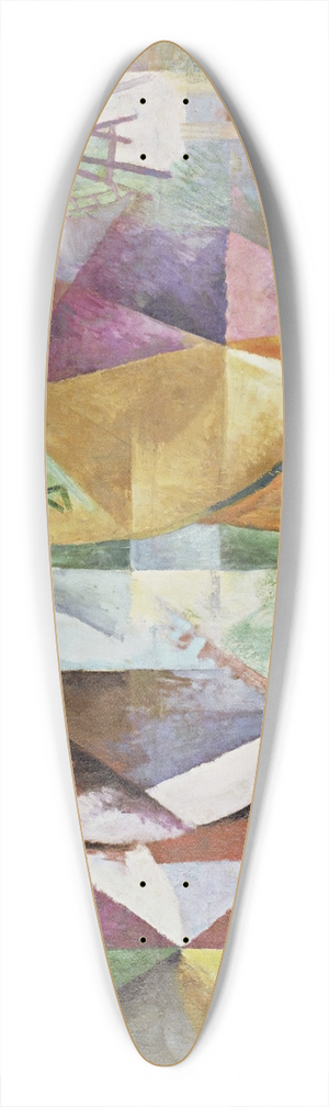 Robert Delaunay - The Three Windows, the Tower and the Wheel 39.3 inch art pintail longboard deck Robert Delaunay - The Three Windows, the Tower and the Wheel 39.3 inch art pintail longboard deck