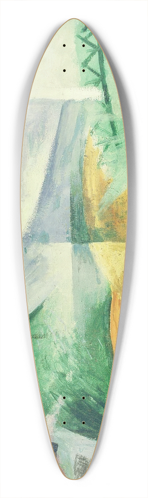 Robert Delaunay - Une fentre 39.3 inch art pintail longboard deck Robert Delaunay - Une fentre 39.3 inch art pintail longboard deck