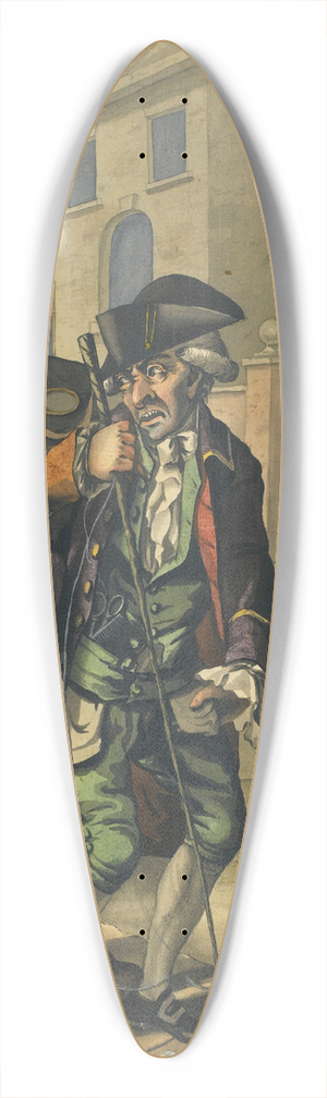 Robert Dighton - The Frenchman In Distress 39.3 inch art pintail longboard deck