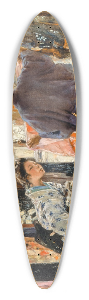 Robert Frederick Blum - The Silk Merchant, Japan 39.3 inch art pintail longboard deck Robert Frederick Blum - The Silk Merchant, Japan 39.3 inch art pintail longboard deck