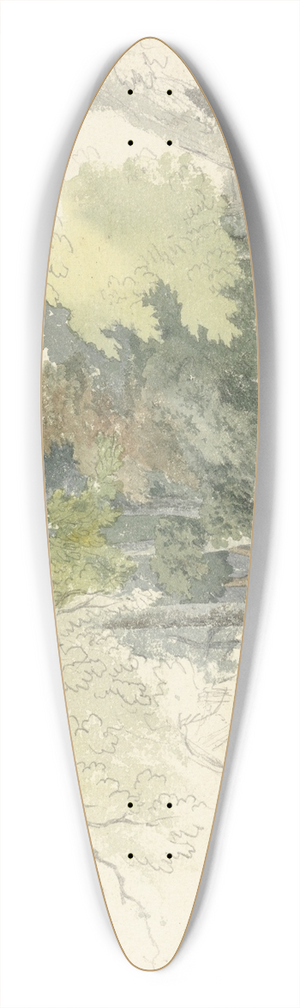 Robert Hills - A Woodland Glade 39.3 inch art pintail longboard deck
