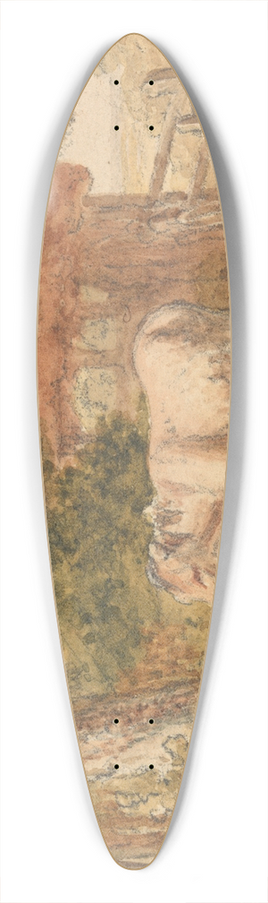 Robert Hills - Three Donkeys 39.3 inch art pintail longboard deck