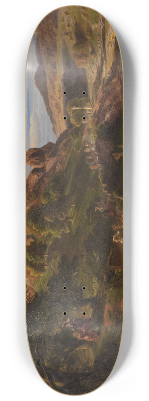 Daniel Fohr - Schlo Eberstein bei Gernsbach mit mittelalterlichem Jagdzug 8.25 inch art skate deck