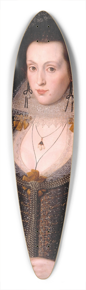 Robert Peake the Elder - Portrait of Elizabeth Poulett 39.3 inch art pintail longboard deck