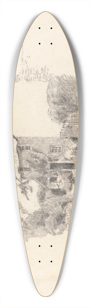 Robert Polhill Bevan - A Cottage 39.3 inch art pintail longboard deck