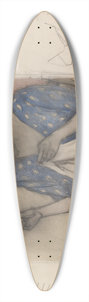Robert Polhill Bevan - Study of a Woman Sewing 39.3 inch art pintail longboard deck