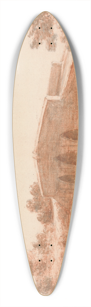 Robert Price - A Bridge in a Landscape 39.3 inch art pintail longboard deck