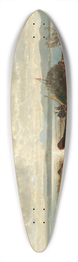 Robert Russ - Lake Chiemsee in the Evening 39.3 inch art pintail longboard deck