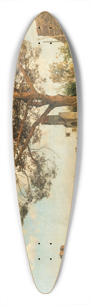Robert Russ - Porta Furba on the Road to Frascati, Rome 39.3 inch art pintail longboard deck