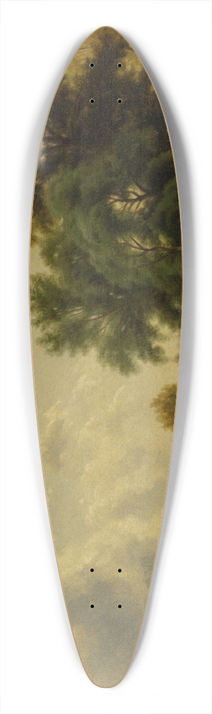 Robert S. Duncanson - Landscape with Campsite 39.3 inch art pintail longboard deck