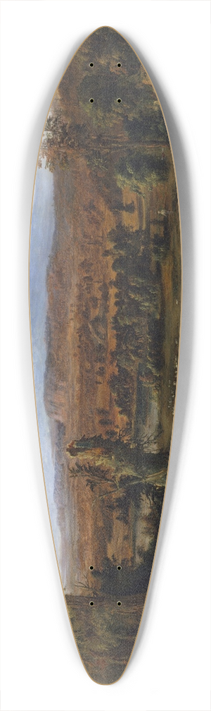 Robert S. Duncanson - Landscape with Shepherd 39.3 inch art pintail longboard deck