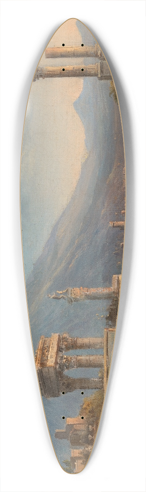 Robert S. Duncanson - Vesuvius and Pompeii 39.3 inch art pintail longboard deck