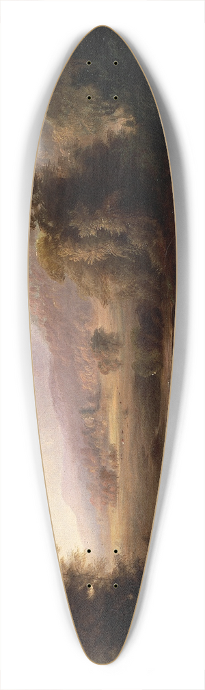 Robert S. Duncanson - View of the St. Annes River 39.3 inch art pintail longboard deck