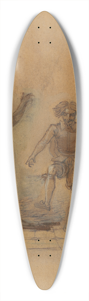 Robert Smirke - Malvolio Dancing 39.3 inch art pintail longboard deck