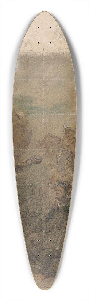 Robert Smirke - Scene from Don Quixote 39.3 inch art pintail longboard deck