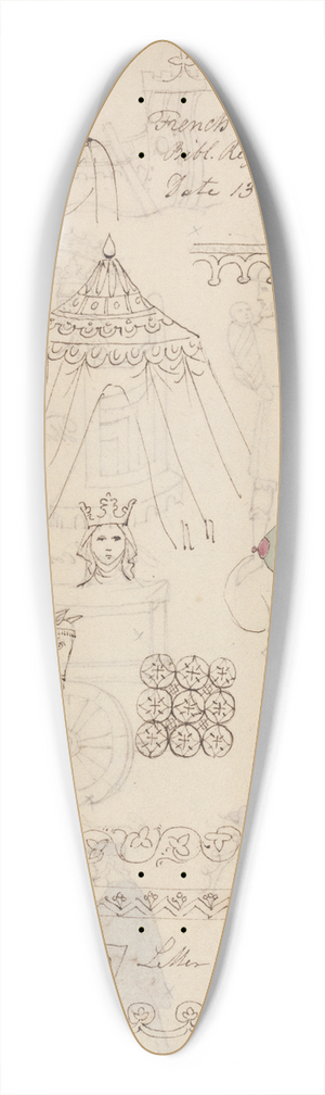 Robert Smirke - Studies From a French MSS Bible Registry 39.3 inch art pintail longboard deck