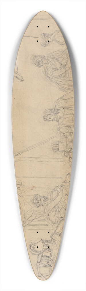 Robert Smirke - Study of an Interior Scene, with Roman Soldiers 39.3 inch art pintail longboard deck