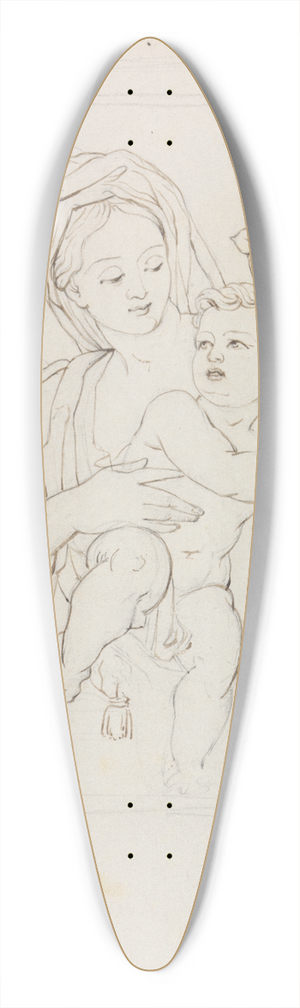 Robert Smirke - Study of a Woman and Child 39.3 inch art pintail longboard deck Robert Smirke - Study of a Woman and Child 39.3 inch art pintail longboard deck