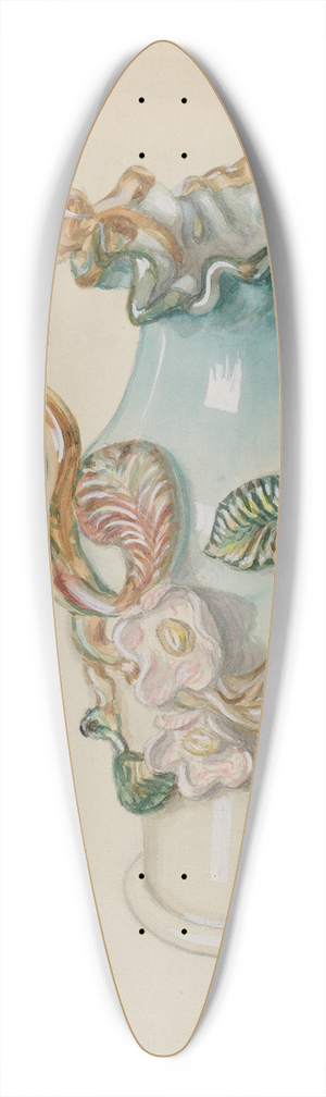 Robert Stewart - Ornamental Blue Pitcher 39.3 inch art pintail longboard deck