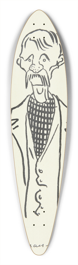 Robert Storm Petersen - Bananmand 39.3 inch art pintail longboard deck Robert Storm Petersen - Bananmand 39.3 inch art pintail longboard deck