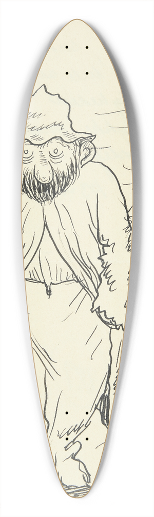 Robert Storm Petersen - Blad til Dagens flue 39.3 inch art pintail longboard deck Robert Storm Petersen - Blad til Dagens flue 39.3 inch art pintail longboard deck
