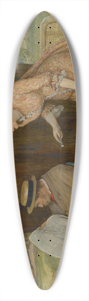 Robert Walker Macbeth - Our First Tiff 39.3 inch art pintail longboard deck