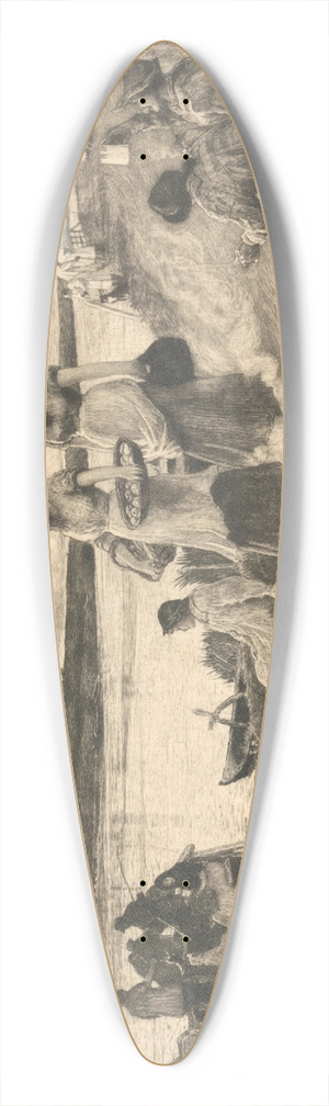 Robert Walker Macbeth - The Ferry Inn 39.3 inch art pintail longboard deck