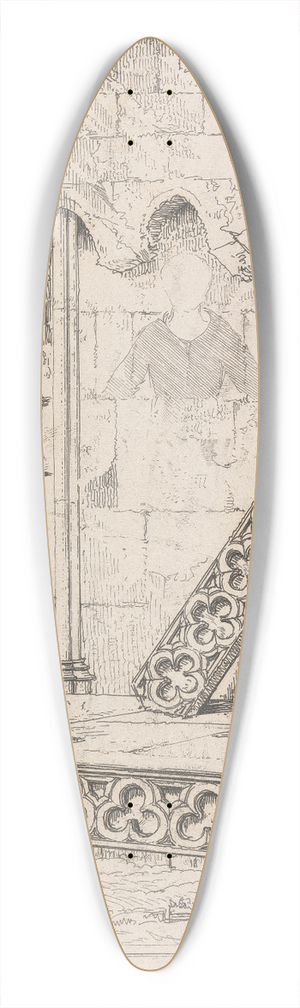 Robert William Billings - Vestiges of Sculpture and Painting in St Stephens Chapel, Westminster 39.3 inch art pintail longboard deck