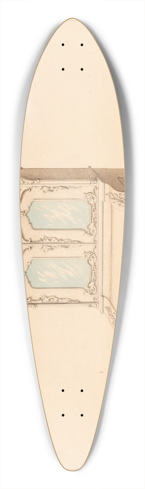 Robert William Hume - Design for Cabinet Pianoforte, Arabesque Style 39.3 inch art pintail longboard deck