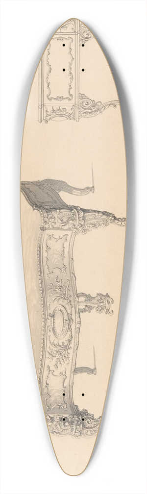 Robert William Hume - Design for Square Pianoforte, Louis Quatorze Style 39.3 inch art pintail longboard deck