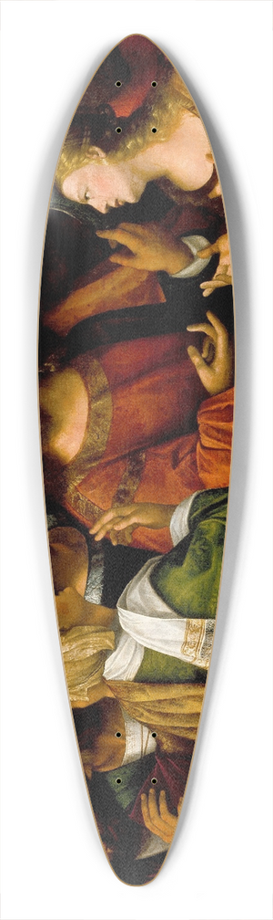 Rocco Marconi - Christ and the Women of Canaan 39.3 inch art pintail longboard deck