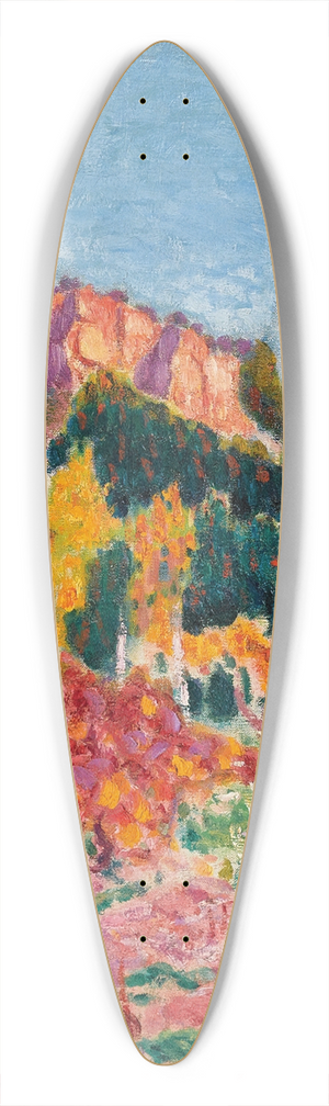 Roderic O'Conor - Landscape, Cassis 39.3 inch art pintail longboard deck