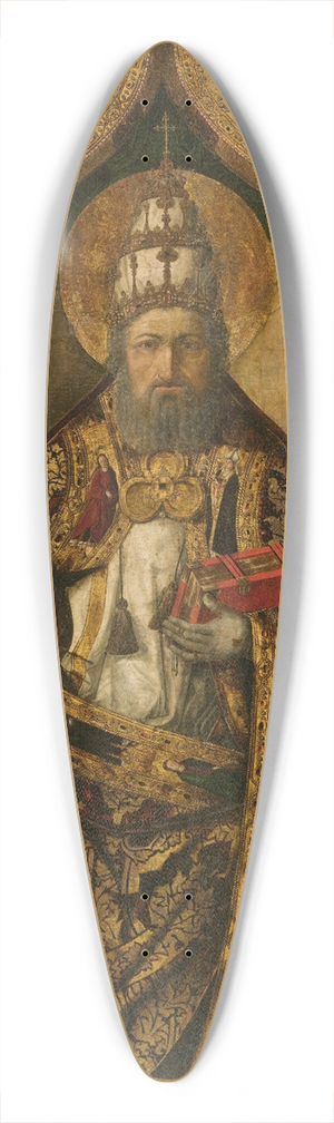 Rodrigo de Osona - Saint Peter Enthroned 39.3 inch art pintail longboard deck