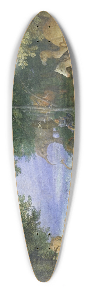 Roelant Savery - Orpheus Charming the Animals with His Music 39.3 inch art pintail longboard deck
