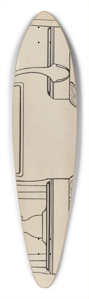 Rolland Livingstone - Armchair 39.3 inch art pintail longboard deck