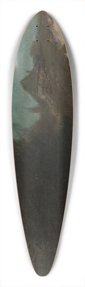 Roman Kazimierz Kochanowski - Landscape with a cottage 39.3 inch art pintail longboard deck