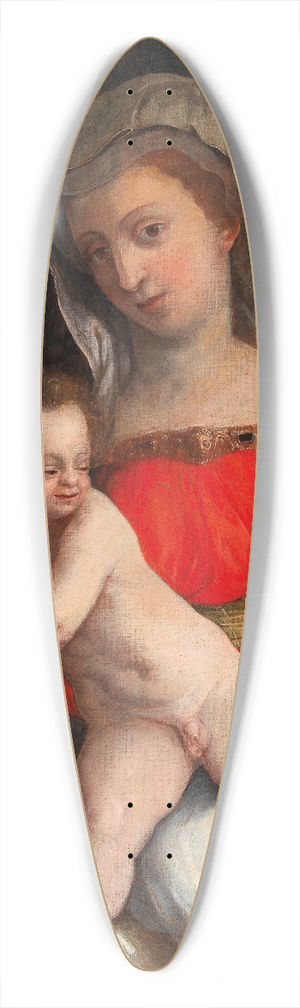 Roman School - The Holy Family with the Infant Saint John the Baptist 39.3 inch art pintail longboard deck