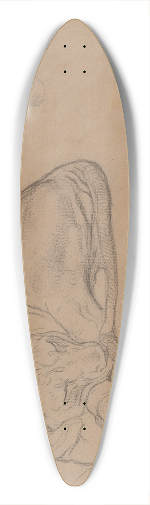 Rosa Bonheur - Studies of Lions 39.3 inch art pintail longboard deck