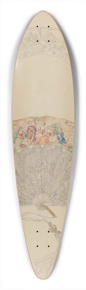 Rosalia Lane - Fan 39.3 inch art pintail longboard deck