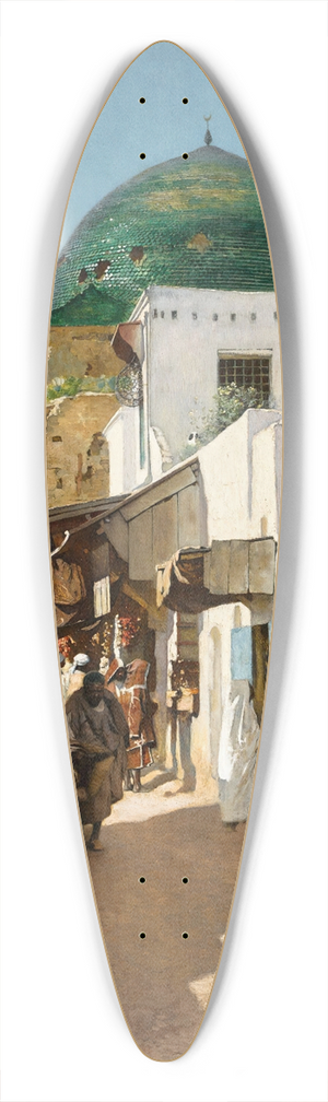 Rubens Santoro - A sunlit street 39.3 inch art pintail longboard deck