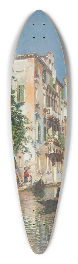 Rubens Santoro - A Venetian Canal, with Saint Marks Basilica in the Distance 39.3 inch art pintail longboard deck