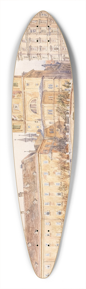 Rudolf Bernt - Dominikanerbastei Wien 39.3 inch art pintail longboard deck