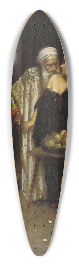 Rudolf Ernst - The Orange Seller 39.3 inch art pintail longboard deck