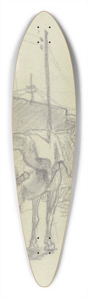 Rudolf Gudden - Square in Morocco. 39.3 inch art pintail longboard deck