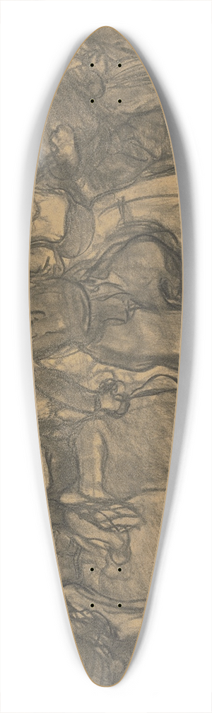 Rudolf Gudden - Young people in Holland 39.3 inch art pintail longboard deck