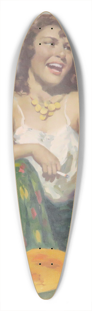 Rudolf Jelinek - Zigaretten rauchende Zigeunerin mit Obst 39.3 inch art pintail longboard deck