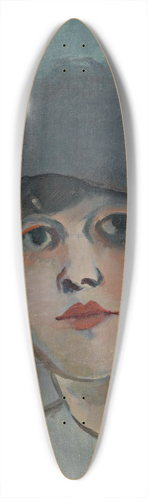 Rudolf Kremlika - Portrait of a Lady In a Hat 39.3 inch art pintail longboard deck